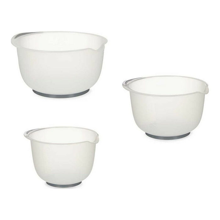Måleskål Grå 2,5 L 2 L 1,5 L polypropylen TPE (3 pcs)