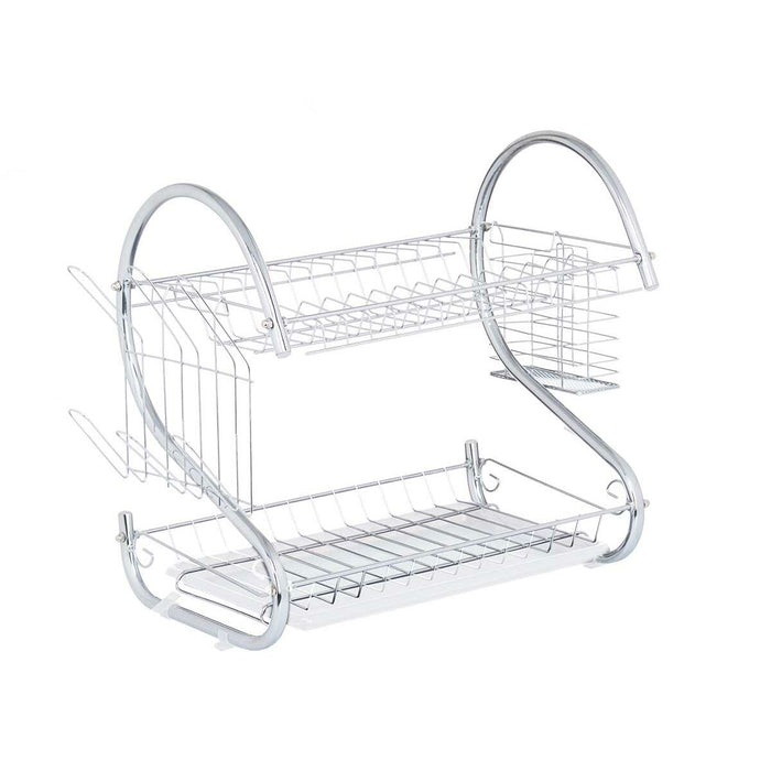 Afdrypningssstativ til køkkenvask Hvid 45,5 x 24,5 x 37,5 cm