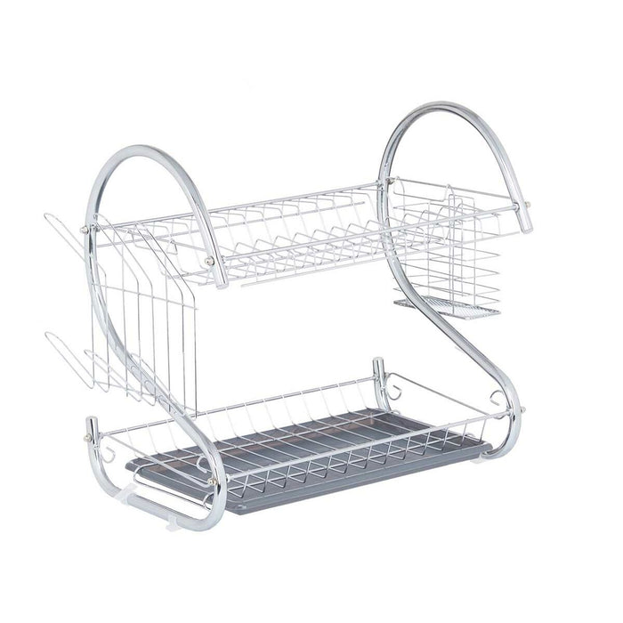 Afdrypningssstativ til køkkenvask Grå 45,5 x 24,5 x 37,5 cm