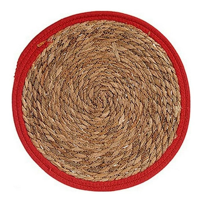 Dækkeserviet Rød Brun 35 x 1 x 35 cm Natur (Ø 35 cm)