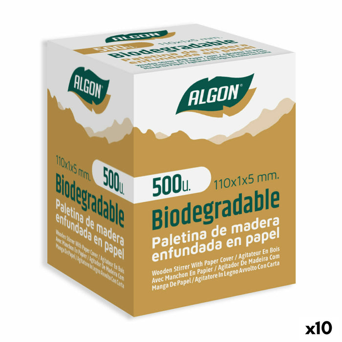 Sæt af kaffeskeer Algon Case Træ 10 enheder