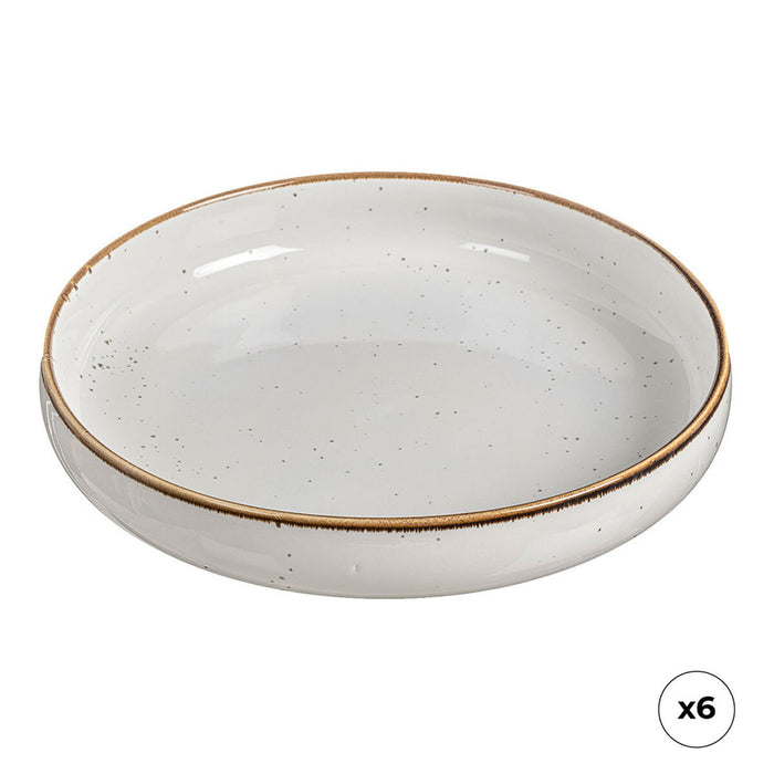 Dyb tallerken Ovenza Porcelæn Ø 20 cm (6 enheder)