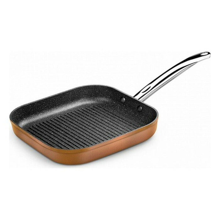 Pande Stegning med Stråler Monix M740030 Grill 28 cm Aluminium Smedet aluminium 4 Dele