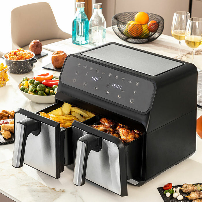 Varmluftsfrituregryde InnovaGoods Sort 3400 W 8 L Rustfrit stål (Refurbished A)