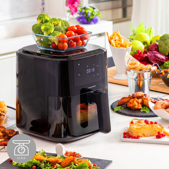 Oliefri frituregryde med vægt InnovaGoods Fryinn Balance 5000 Sort Rustfrit stål 1500 W 5 L