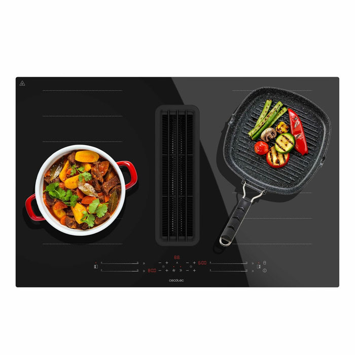 Induktionskogeplade med integreret emhætte Cecotec Bolero Squad IH 4800 FullFlex80 7400 W