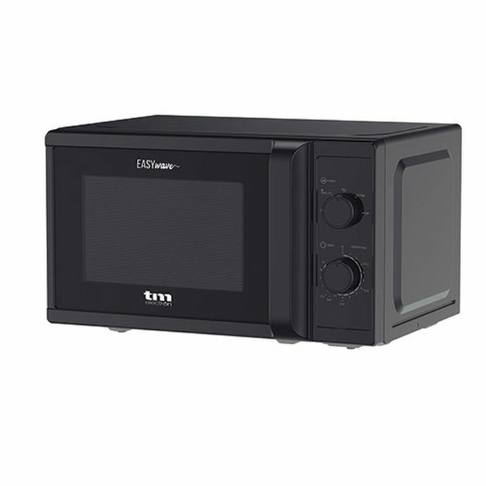 Mikrobølgeovnen med Grill TM Electron Sort 700 W 20 L