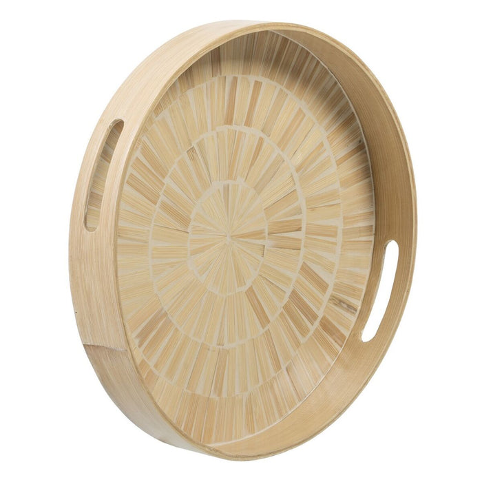 Snack bakke Beige Bambus 35 x 35 x 5 cm Træ MDF