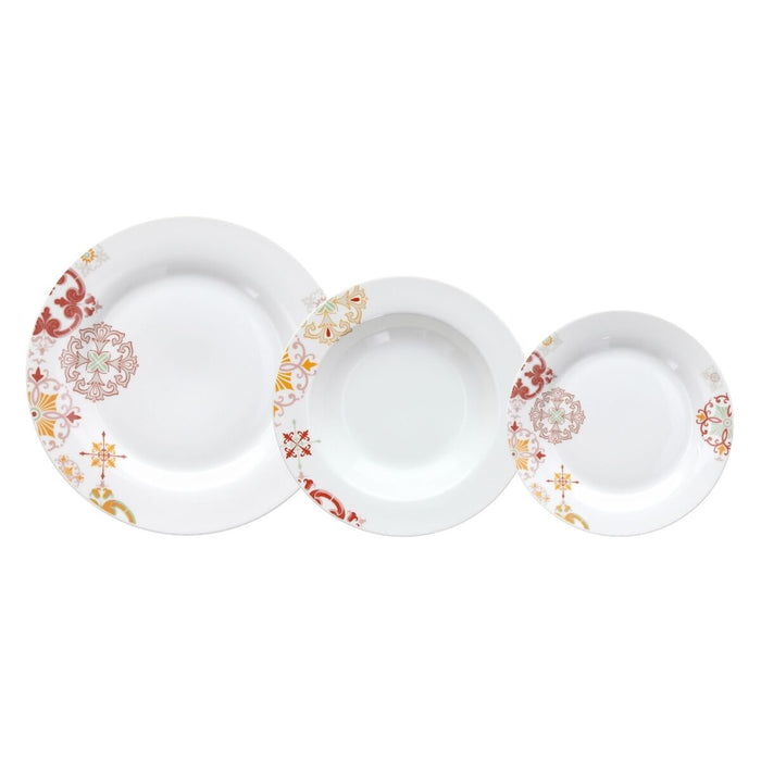 Spisestel 18 Dele Porcelæn Bourgogne 1 cm Sennep