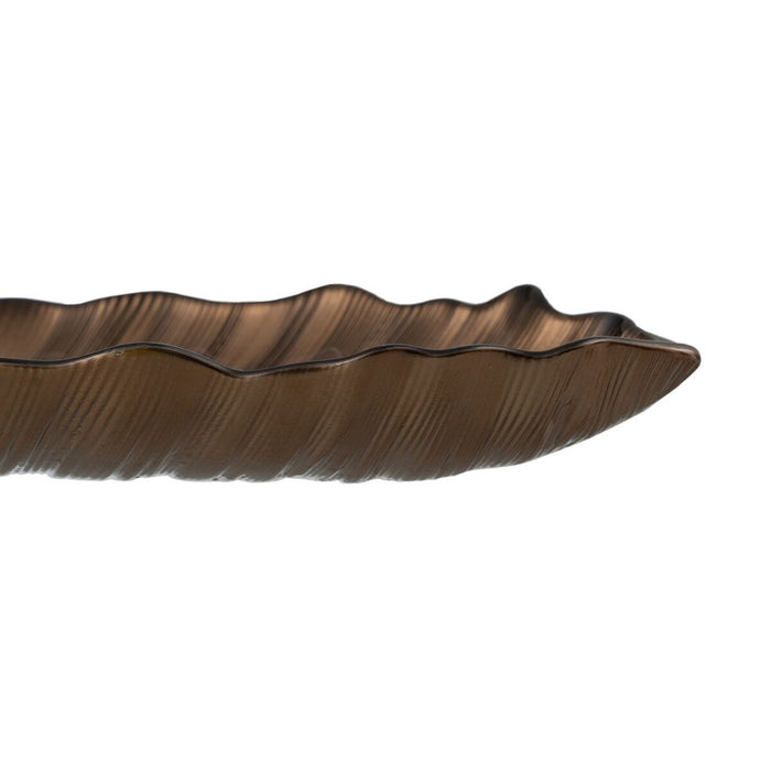 Bakke Brun Blad af en plante 31 x 18 cm