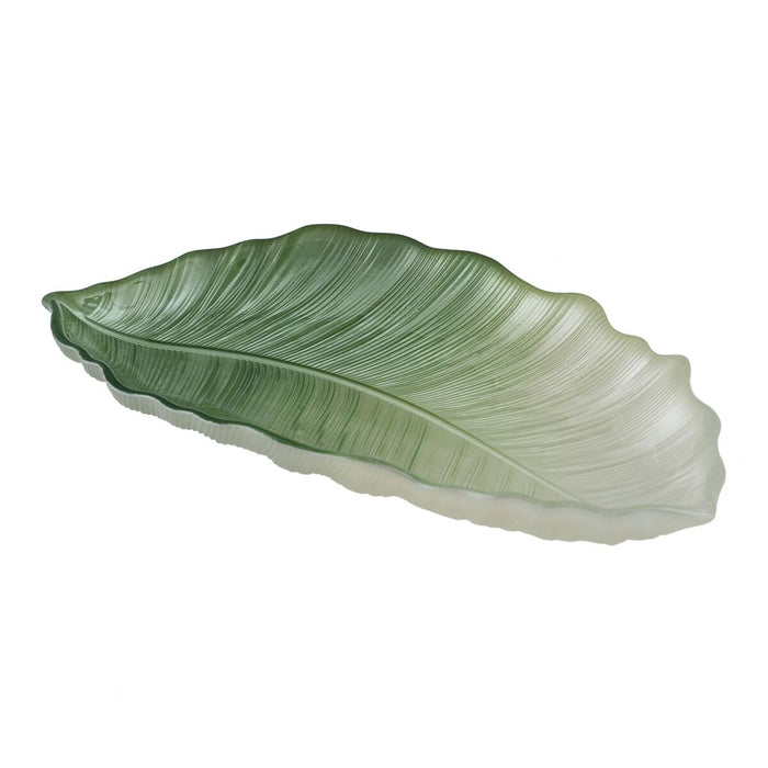 Bakke Grøn Blad af en plante 31 x 18 cm