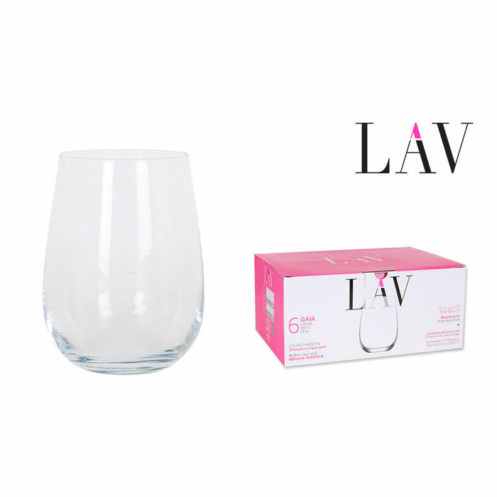 Glassæt LAV Gaia Gennemsigtig (6 pcs)