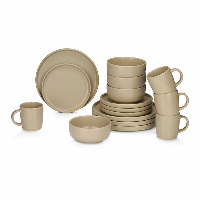 Spisestel Alpina Taupe Keramik 16 Dele (4 enheder)