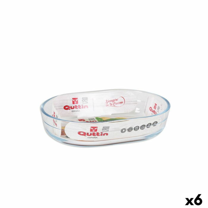 Ovn Fad Quttin   600 ml Glas Oval 17,6 x 12,7 x 4 cm (6 enheder)