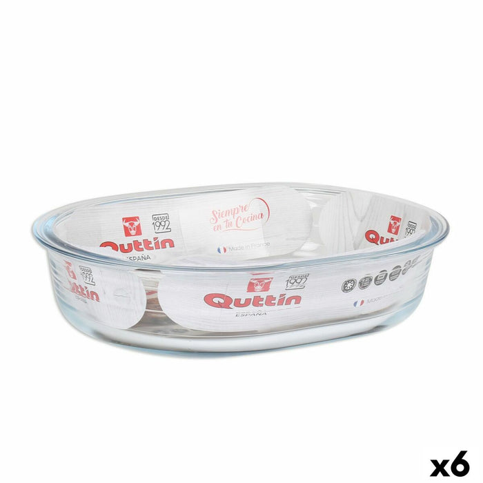 Ovn Fad Quttin   Glas Oval 1,5 L 23,7 x 18,8 cm (6 enheder)
