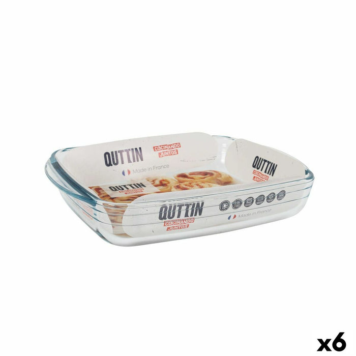 Ovn Fad Quttin   1,9 L Glas Rektangulær 28 x 19,9 x 5 cm (6 enheder)