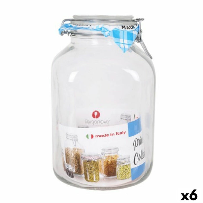 Beholder Borgonovo Hermetisk Gennemsigtig Krystal 4,25 L 14,5 x 14,5 x 26 cm (6 enheder)