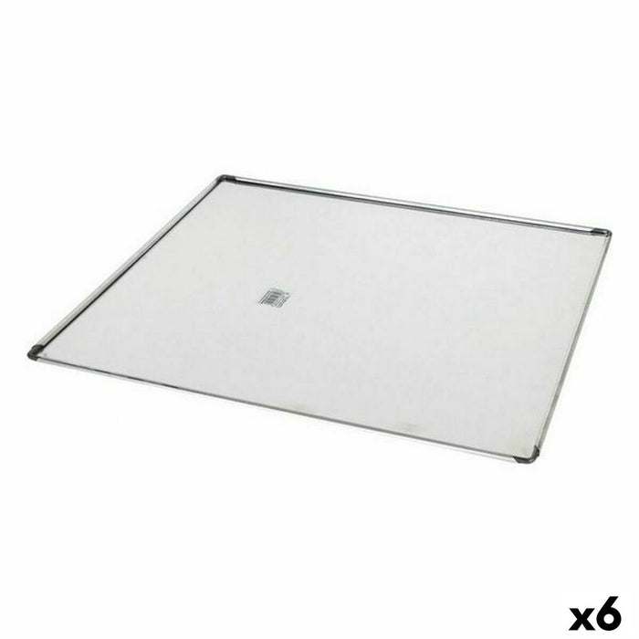 Bageplade VR Sølvfarvet Aluminium Rektangulær 41 x 37 x 0,5 cm (6 enheder)