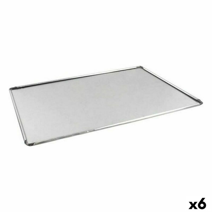 Bageplade VR Sølvfarvet Aluminium Rektangulær 40 x 28 x 0,5 cm (6 enheder)