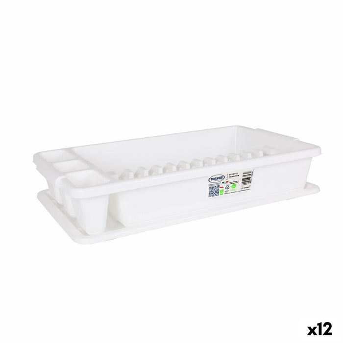 Afdrypningssstativ til køkkenvask Tontarelli Scola Plastik Hvid 45 x 26 x 8,5 cm (12 enheder)