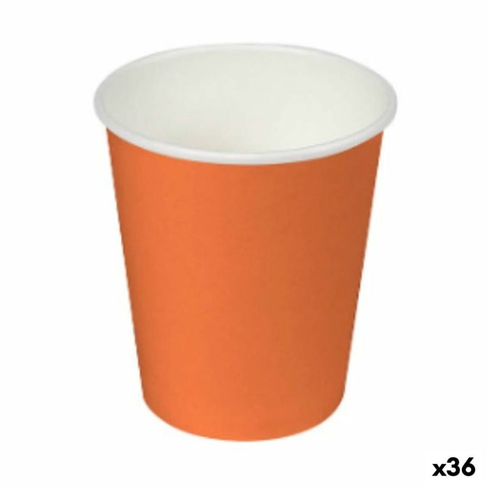 Glassæt Algon Pap Engangsanvendelse Orange 36 Enheder (24 Dele)