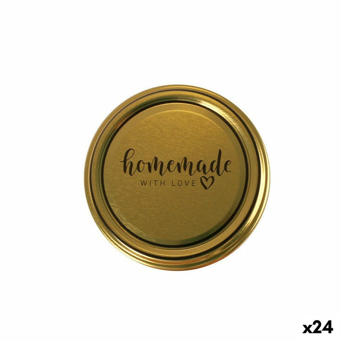 Sæt af låg Sarkap Homemade Gylden 6 Dele 8,5 x 0,8 cm (24 enheder)