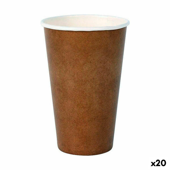 Glassæt Algon Engangsanvendelse Pap kraftpapir 35 Dele 350 ml (20 enheder)