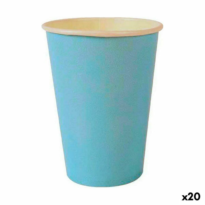 Glassæt Algon Engangsanvendelse Pap Blå 20 Dele 220 ml (20 enheder)