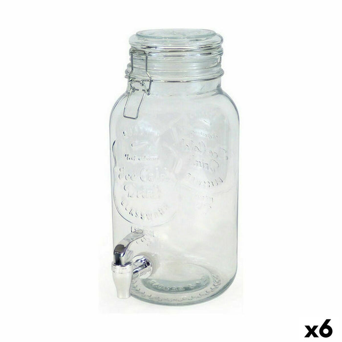 Drinksdispenser La Mediterránea Vandhane Glas 4 L (6 enheder)