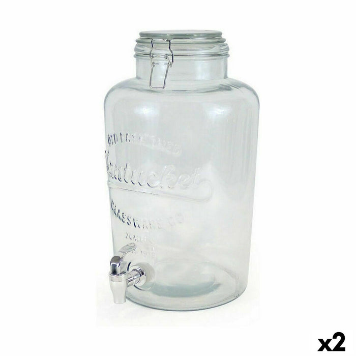 Drinksdispenser La Mediterránea Vandhane Glas 8 L (2 enheder)