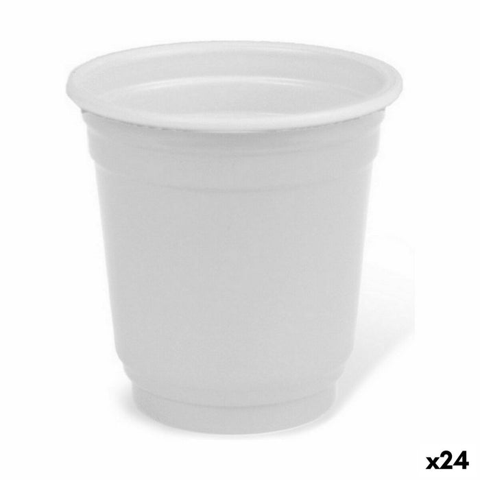 Sæt med shots glas Algon Genanvendelig Hvid Plastik 36 Dele 50 ml (24 enheder)