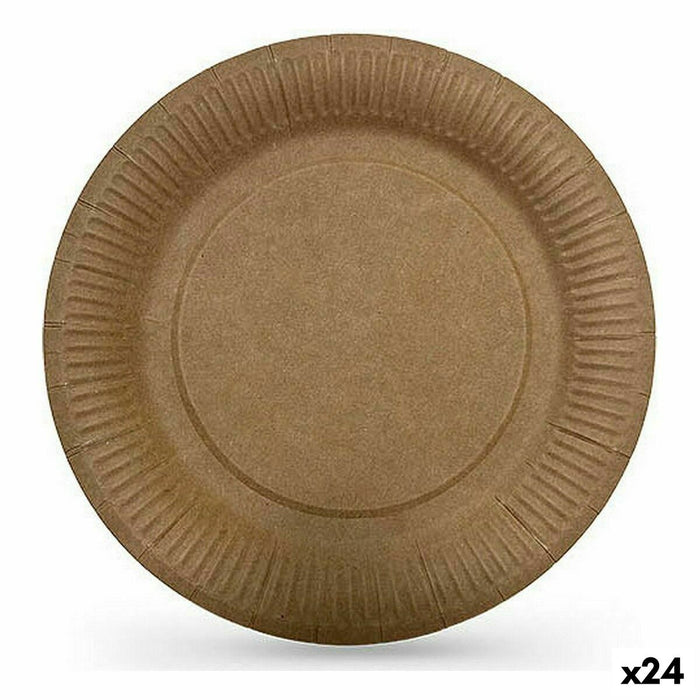 plade Algon Engangsanvendelse kraftpapir 12 Dele 18 cm (24 enheder)