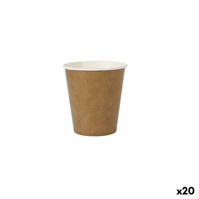Glassæt Algon Engangsanvendelse kraftpapir 50 Dele 120 ml (20 enheder)