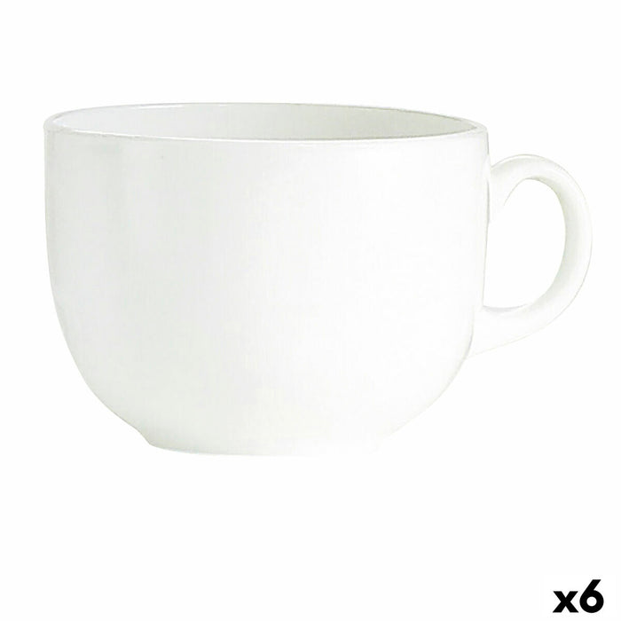 Skodelica Luminarc Blanc Stor Hvid Glas (720 ml) (6 enheder)