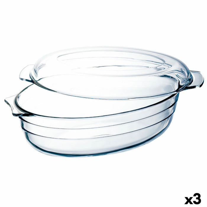 Køkkenspringvand Ô Cuisine Ocuisine Vidrio Med låg 3 L 1,1 L Gennemsigtig Glas 3 enheder