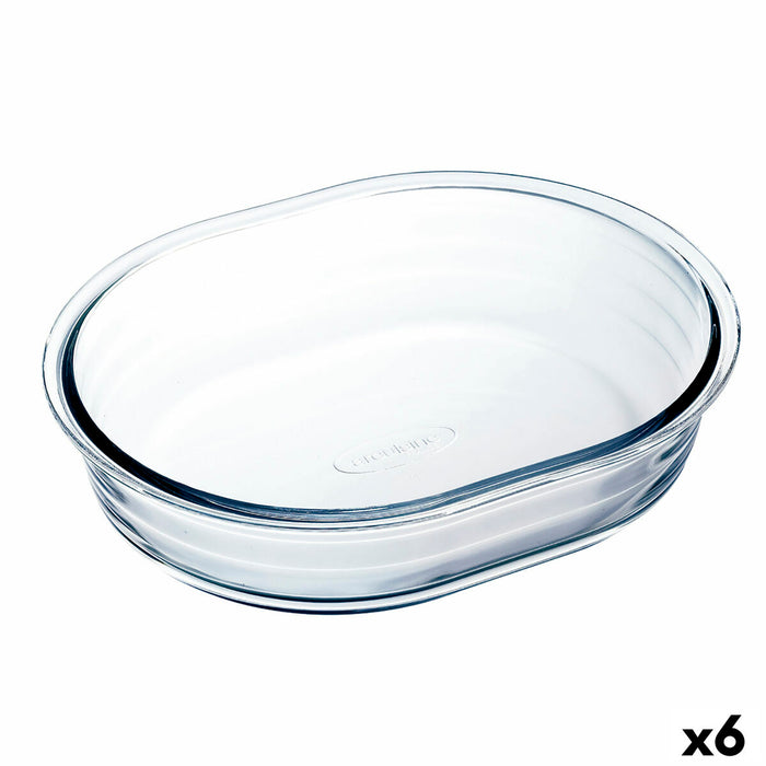 Bageform Ô Cuisine Oval 19 x 14 x 4 cm Gennemsigtig (6 enheder)
