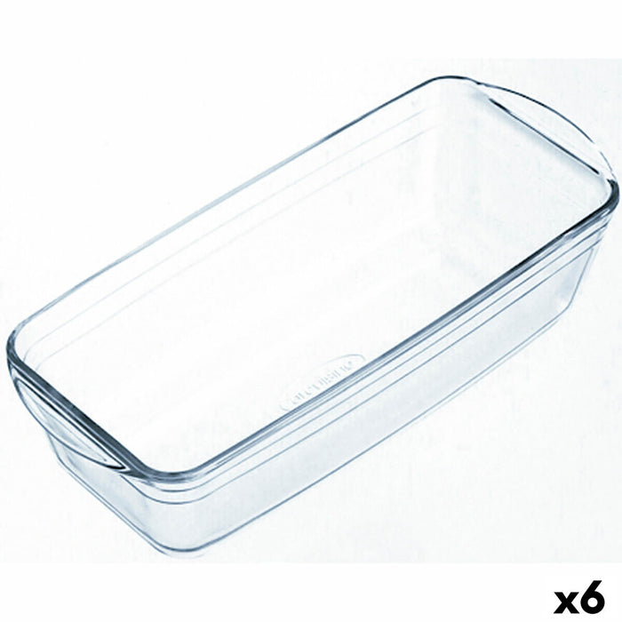 Bageform Ô Cuisine Rektangulær 29 x 12 x 8 cm Gennemsigtig (6 enheder)