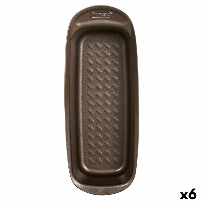 Bageform Pyrex Asimetria Rektangulær Sort Metal Ø 30 cm (6 enheder)