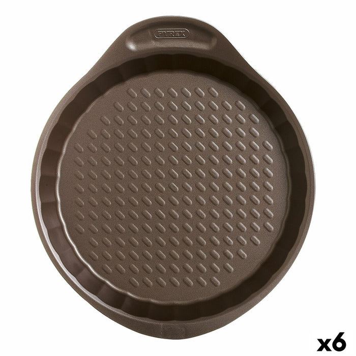 Bageform Pyrex Asimetria Cirkulær Sort Flad 27 x 4 cm (6 enheder)