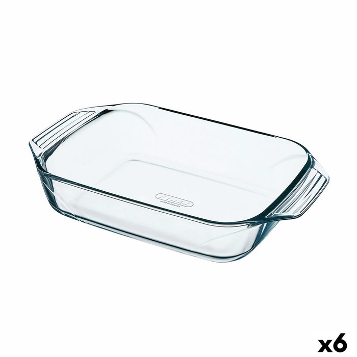 Ovn Fad Pyrex Irresistible Rektangulær 39 x 24,5 x 6,9 cm Gennemsigtig Glas (6 enheder)