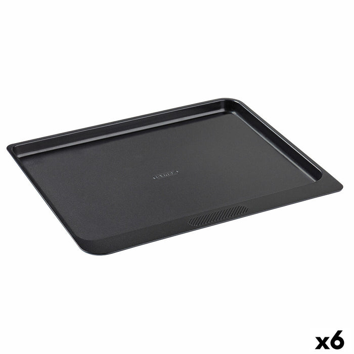 Bageform Pyrex Magic Sort Flad Metal 33 x 25 cm (6 enheder)