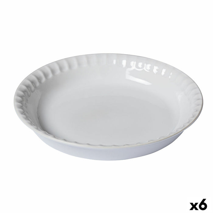 Bageform Pyrex Supreme Cirkulær 25,5 x 25,5 x 4 cm Hvid (6 enheder)