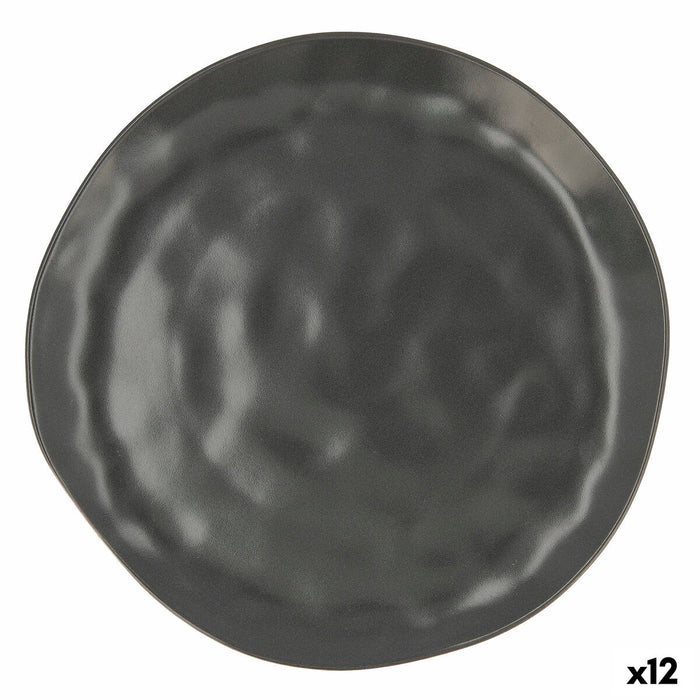 Plosek krožnik Bidasoa Cosmos Keramik Sort (Ø 26 cm) (12 enheder)