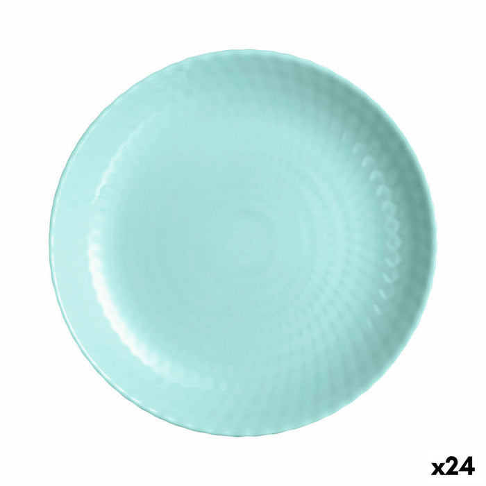 Plosek krožnik Luminarc Pampille Turkisblå Glas (25 cm) (24 enheder)