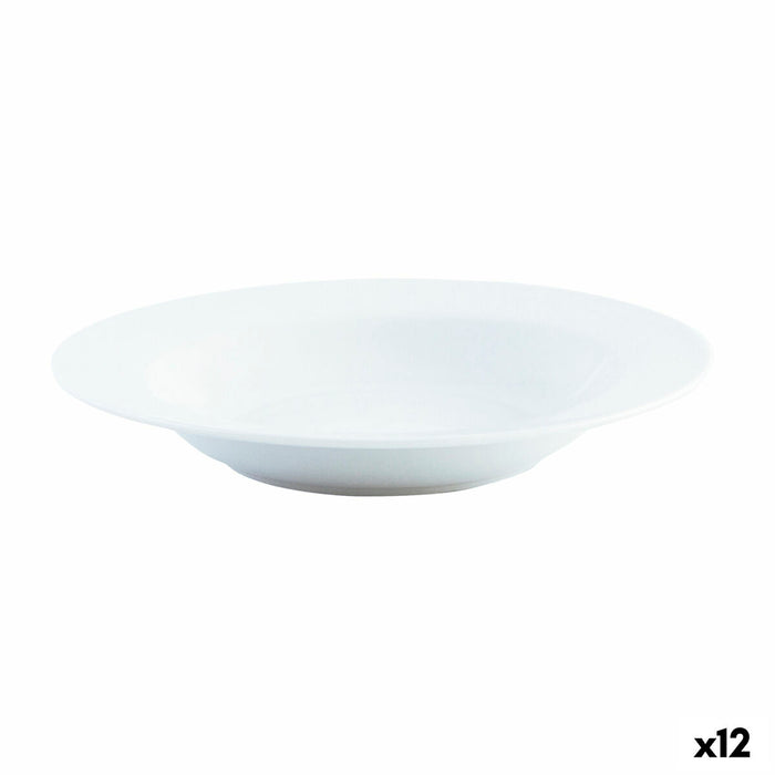 Dyb tallerken Quid Basic Hvid Keramik Ø 21,5 cm (12 enheder)