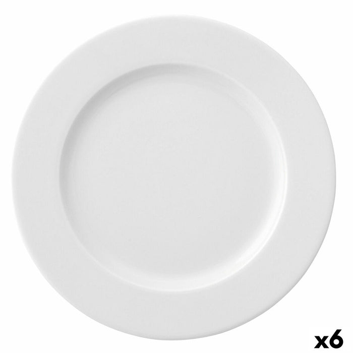 Flad Plade Ariane Prime Hvid Keramik Ø 29 cm (6 enheder)