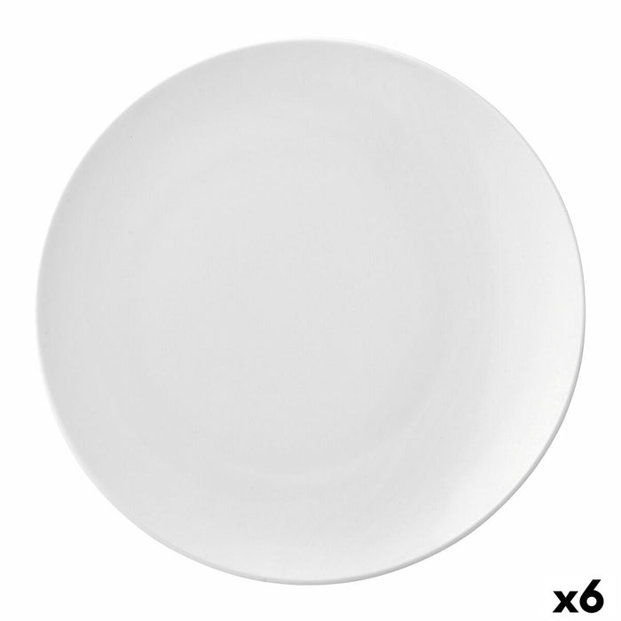 Plosek krožnik Ariane Vital Coupe Keramik Hvid (24 cm) (6 enheder)
