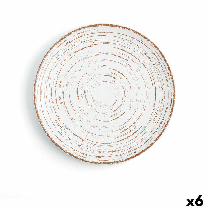 Plosek krožnik Ariane Tornado Keramik To-farvet (24 cm) (6 enheder)