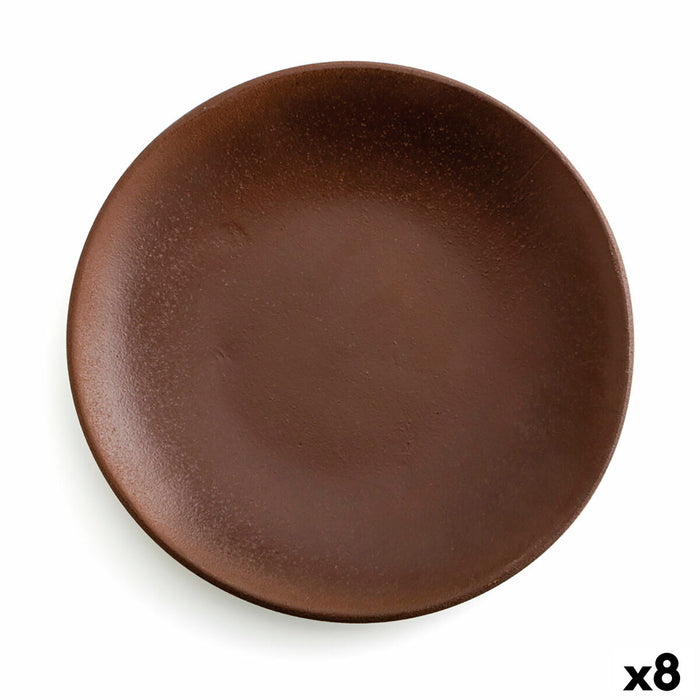 Plosek krožnik Anaflor Bagt ler Keramik Brun (Ø 29 cm) (8 enheder)