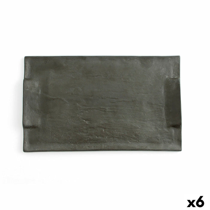 Snack bakke Quid Mineral Keramik Sort 30 x 18 cm (6 enheder)